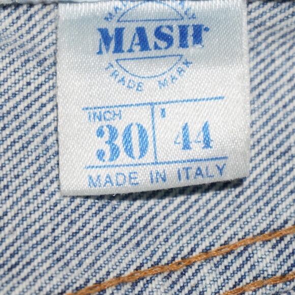 Vintage MASH 907 Made in Italy Jeans 30x26.5 High Rise Light Wash Straight Leg - Picture 7 of 12